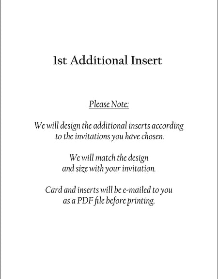 A5 1st Additional Insert