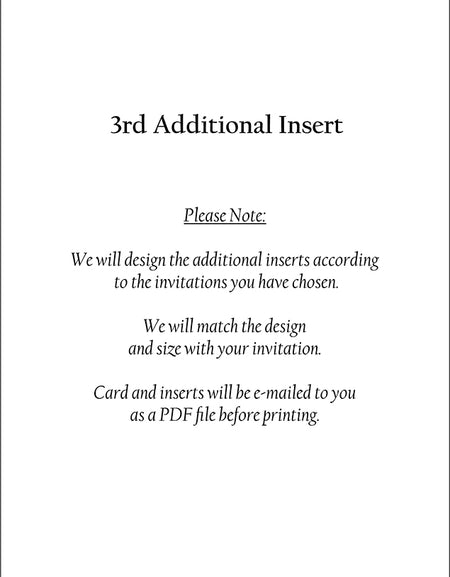 A5 3rd Additional Insert