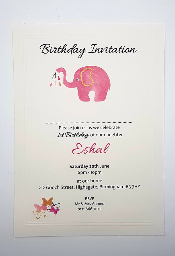 Panache 0028 ELP Birthday Invitation