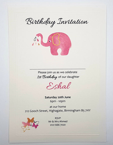 Panache 0028 ELP Birthday Invitation