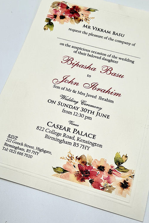 Load image into Gallery viewer, B 0028 - 102 Floral Invitation

