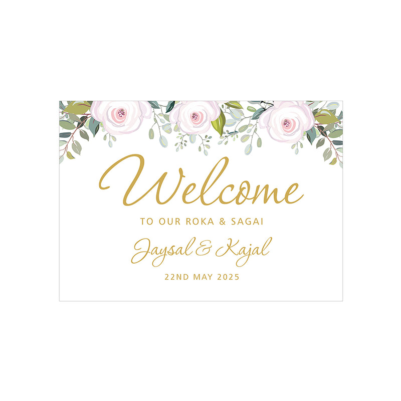 Baby Pink Rose – A1 Mounted Welcome Poster