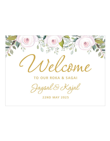 Baby Pink Rose – A1 Mounted Welcome Poster