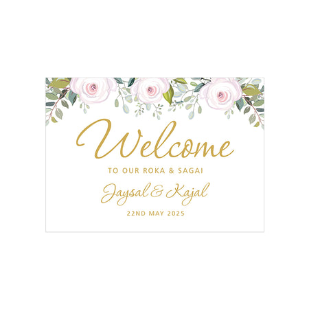 Baby Pink Rose – A1 Mounted Welcome Poster