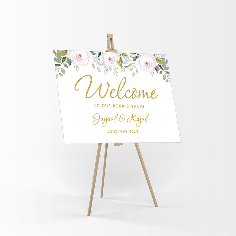 Baby Pink Rose – A1 Mounted Welcome Poster