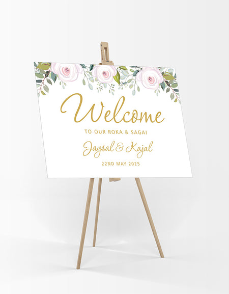 Baby Pink Rose – A1 Mounted Welcome Poster
