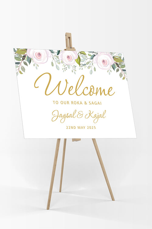 Load image into Gallery viewer, Baby Pink Rose – A1 Mounted Welcome Poster
