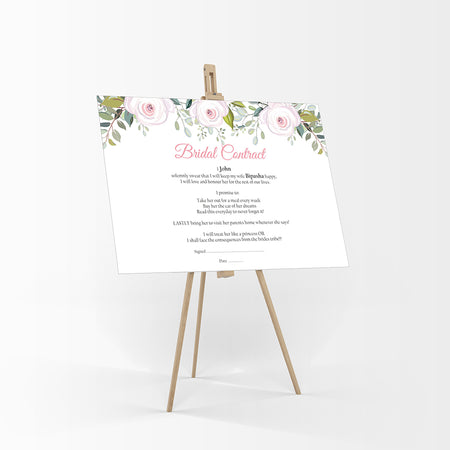 Baby Pink Floral – A1 Bridal Contract, Marriage Contract
