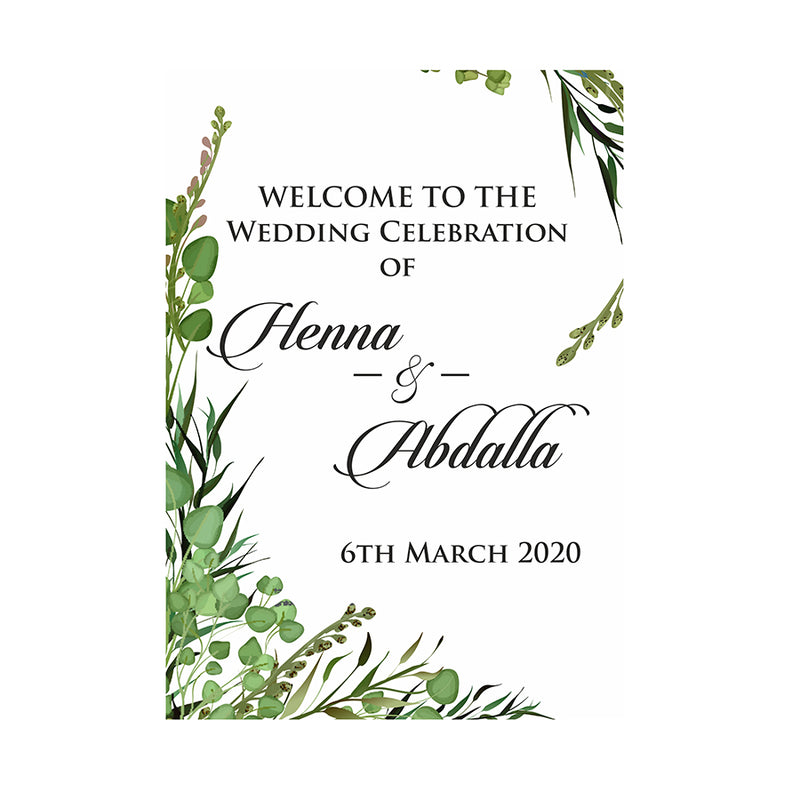 Green Leaf  – A1 Mounted Welcome Poster