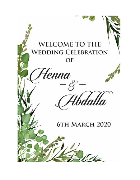 Green Leaf  – A1 Mounted Welcome Poster