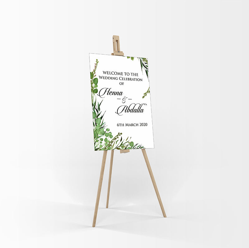 Green Leaf  – A1 Mounted Welcome Poster