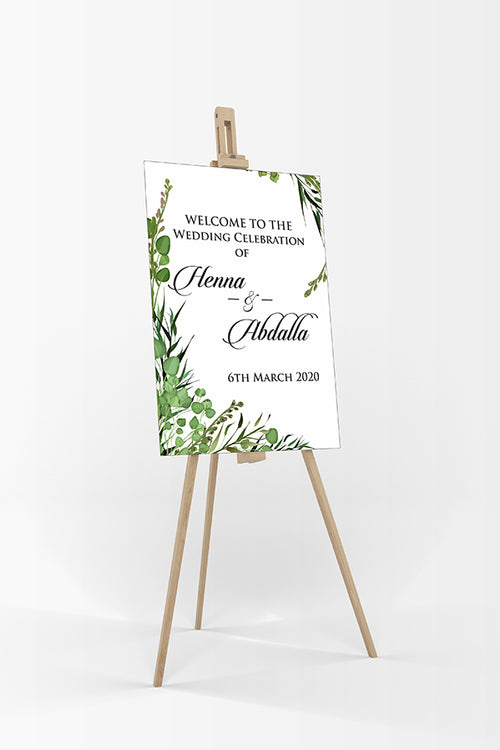 Load image into Gallery viewer, Green Leaf  – A1 Mounted Welcome Poster
