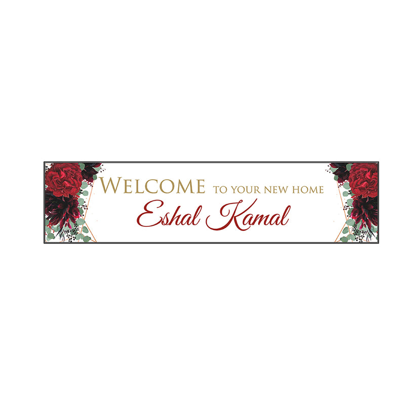 Vibrant Red Floral – Card Banner
