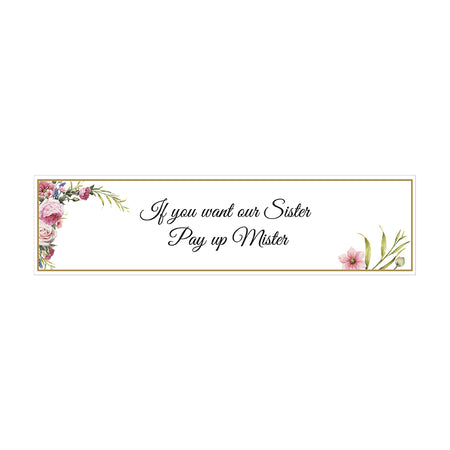 Pakistani Dulha Dulhan wedding Banner for Groom Entry