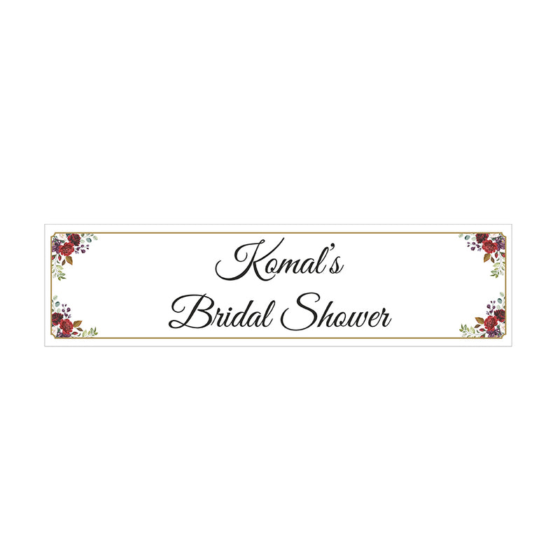 Maroon Floral  – Card Banner