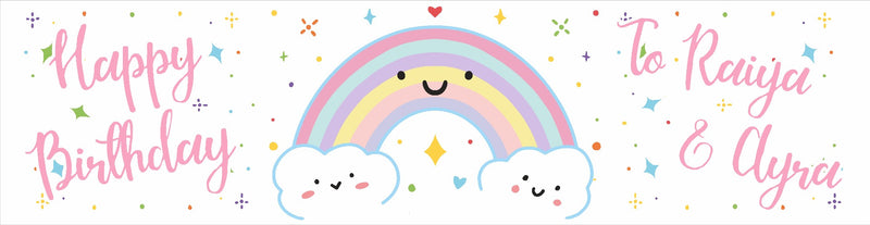 Birthday Pastel Rainbow – Card Banner