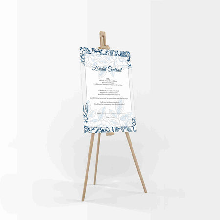 Blue Floral – A1 Bridal Contract, Marriage Contract