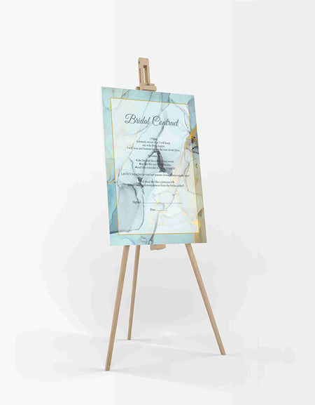 Blue Marble – A1 Bridal Contract – Funny Agreement for Husband/Wife