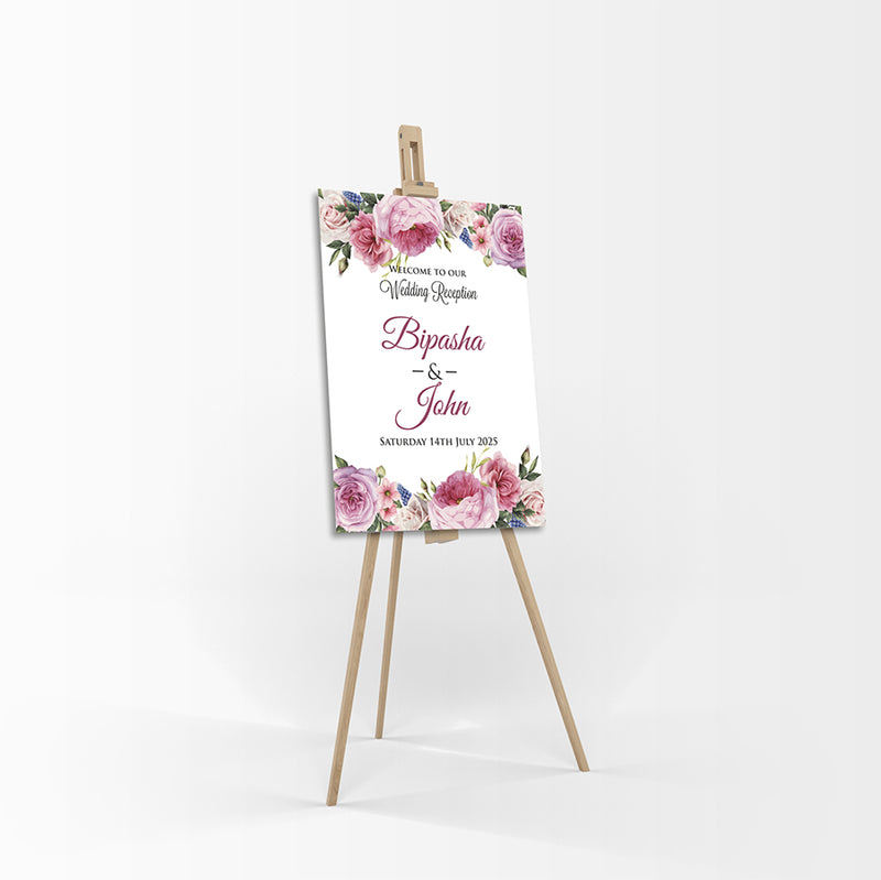 Blush Pastel Rose – A1 Mounted Welcome Poster