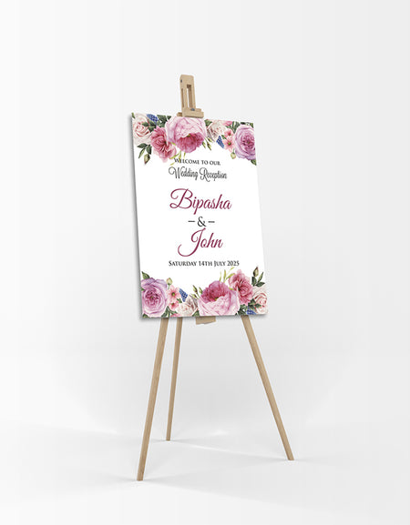 Blush Pastel Rose – A1 Mounted Welcome Poster