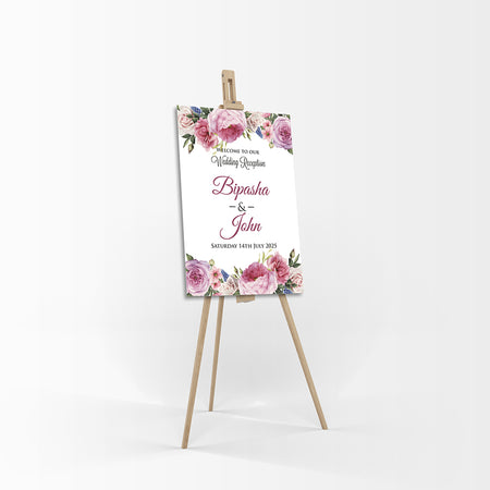 Blush Pastel Rose – A1 Mounted Welcome Poster