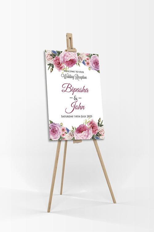 Load image into Gallery viewer, Blush Pastel Rose – A1 Mounted Welcome Poster
