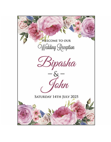 Blush Pastel Rose – A1 Mounted Welcome Poster