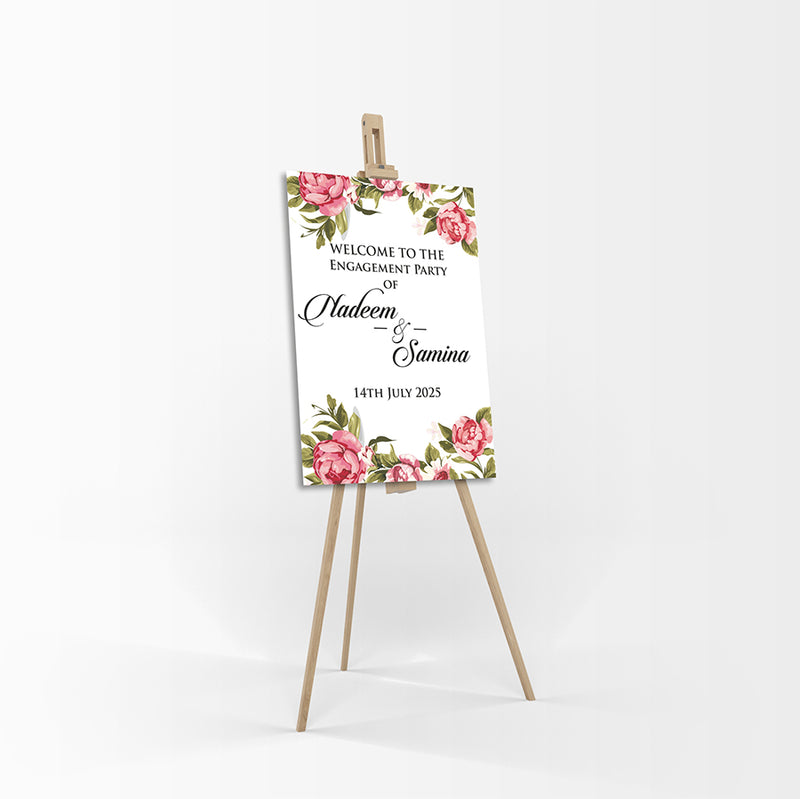 Bold Rose Leaf – A1 Mounted Welcome Poster