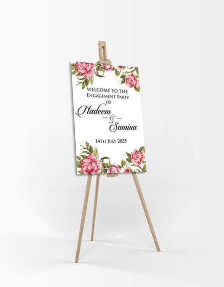 Bold Rose Leaf – A1 Mounted Welcome Poster