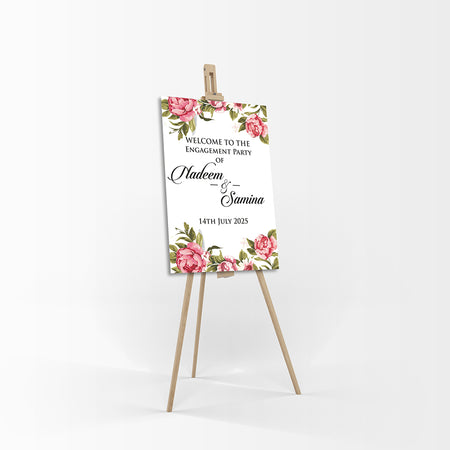 Bold Rose Leaf – A1 Mounted Welcome Poster