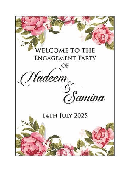 Bold Rose Leaf – A1 Mounted Welcome Poster