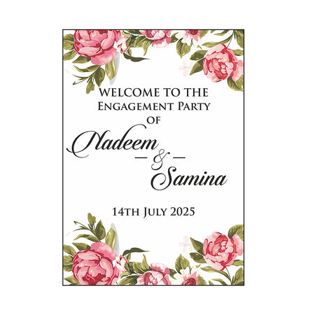 Bold Rose Leaf – A1 Mounted Welcome Poster