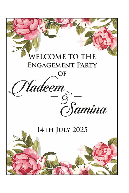Load image into Gallery viewer, Bold Rose Leaf – A1 Mounted Welcome Poster

