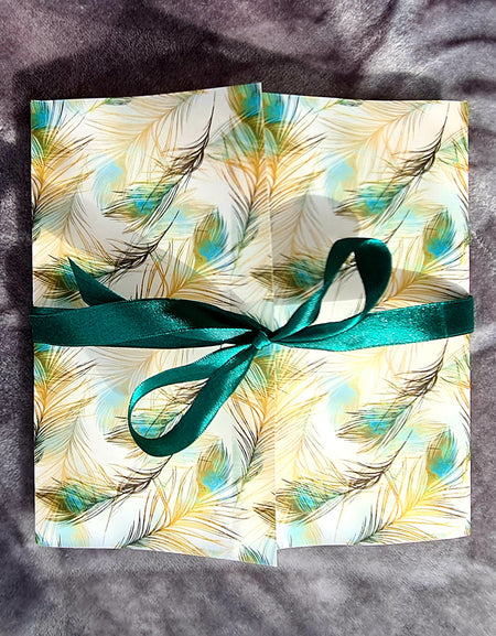 Personalised Peacock  print Box Invitation with space for Sweets & Mithai 1401