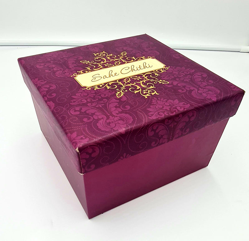 Velvet Invitation Invitation with space for Sweets & Mithai 1402
