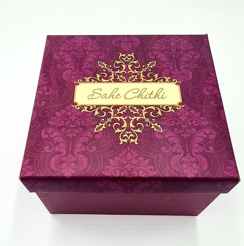 Velvet Invitation Invitation with space for Sweets & Mithai 1402