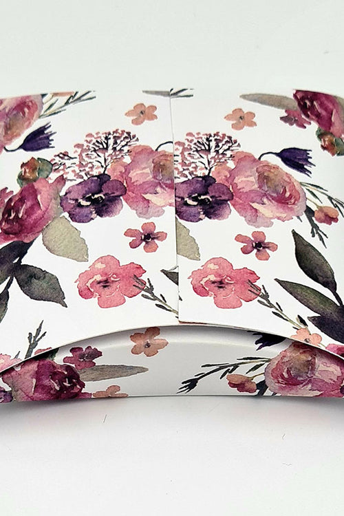 Load image into Gallery viewer, EVC 401 Burgundy pink and green floral print favour Boxes

