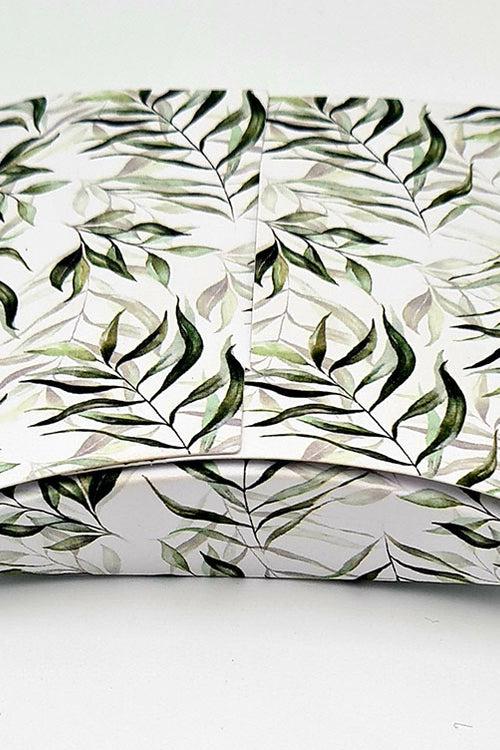 Load image into Gallery viewer, EVC 402 Mint Green Leaves Print Favour Boxes
