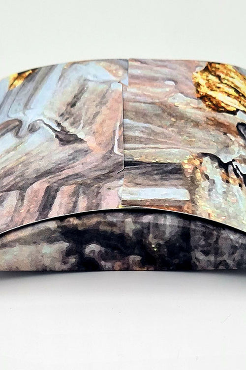 Load image into Gallery viewer, EVC 406 Black grey and gold print Marble Favour Box
