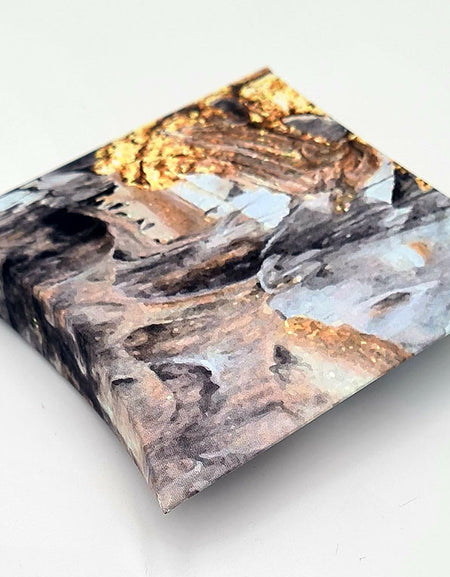 EVC 406 Black grey and gold print Marble Favour Box