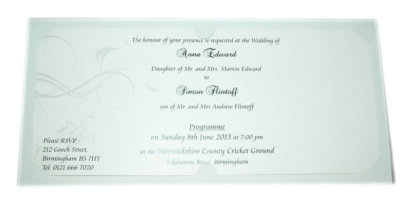 CHSP 07  Whimsy flourish elegant ecru invitations