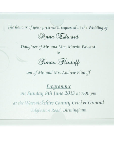 CHSP 07  Whimsy flourish elegant ecru invitations