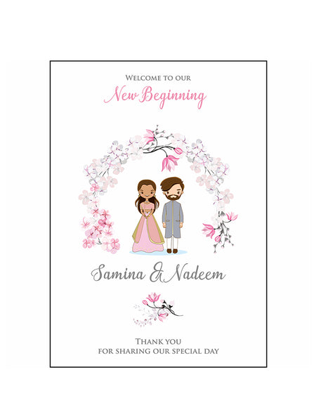 Cherry Blossom Caricature – A1 Mounted Welcome Poster