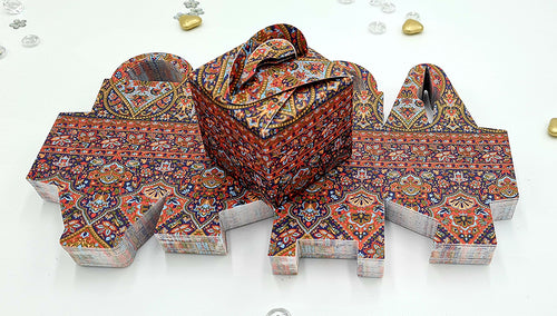 Load image into Gallery viewer, CHC 404 Vibrant Asian Pattern Pattern printed Favour Box
