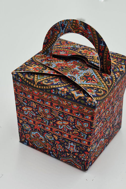 Load image into Gallery viewer, CHC 404 Vibrant Asian Pattern Pattern printed Favour Box
