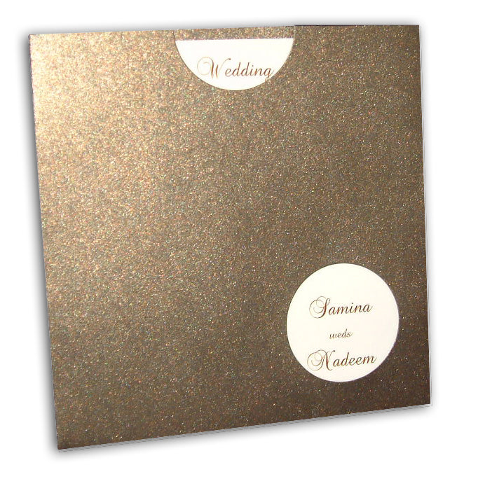 ABC 407 Chocolate brown wallet invitations