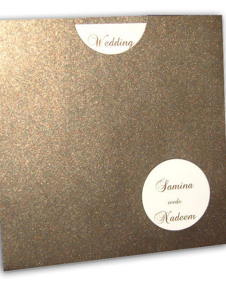 ABC 407 Chocolate brown wallet invitations