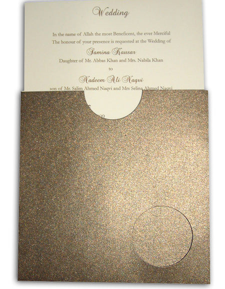 ABC 407 Chocolate brown wallet invitations