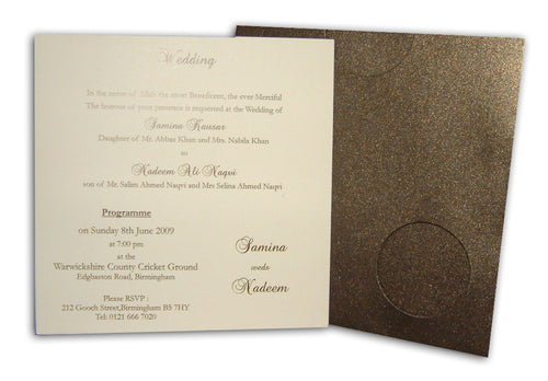Load image into Gallery viewer, ABC 407 Chocolate brown wallet invitations
