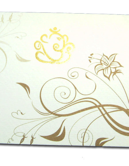 CHSP 02H Flourishing gold vines Hindu invitations